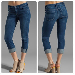 Citizens of Humanity Jeans Dani Straight Cuffed Crop Medium Blue Low Rise 24